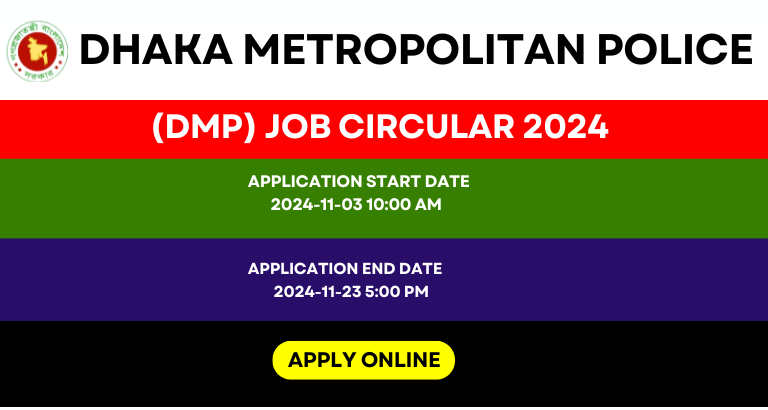 Dhaka Metropolitan Police (DMP) Job Circular 2024